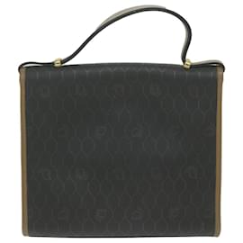 Christian Dior-Christian Dior Honeycomb Canvas Handtasche PVC Leder Schwarz Auth am5756-Schwarz