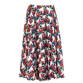 Saia plissada de seda Valentino Garavani X Undercover Lovers Multicolorida Outro