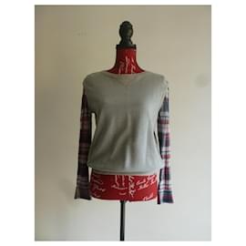 Zara-Chemise à manches longues en pur coton-Multicolore