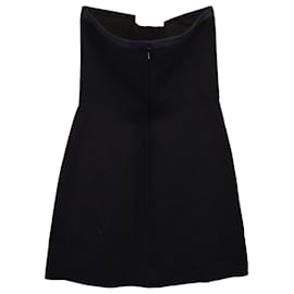 Maje-Maje Strapless Satin-Trim Mini Dress in Black Polyester-Black