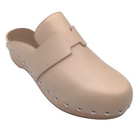 Autre Marque Hermes Beige Leather Calya Mules / clogs Beige