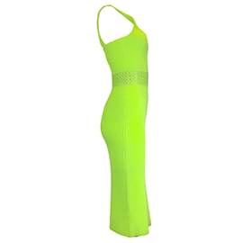 Autre Marque-Jonathan Simkhai Limettengrünes ärmelloses Loren-Kleid aus Viskosestrick-Grün