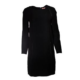 Cacharel, Black dress with zippers Black