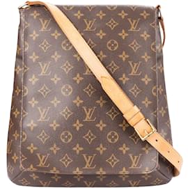 Louis Vuitton-Borsa a tracolla GM Salsa Musette in tela monogramma Louis Vuitton-Marrone