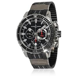 Autre Marque-Ulysse Nardin Diver Chronographe 1503-151-3/92 Montre Homme En Acier Inoxydable-Argenté,Métallisé