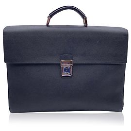 Prada Pelle saffiano nera 3 Borsa da lavoro con valigetta a soffietti Nero