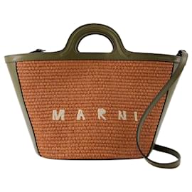 Marni-Tropicalia Small Purse - Marni - Cotton - Brick/olive-Brown