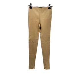 Balenciaga-BALENCIAGA Pantalone T.fr 36 Leather-Beige