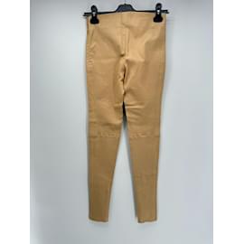 Balenciaga-BALENCIAGA  Trousers T.fr 36 leather-Beige