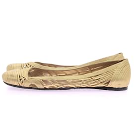 Alaïa-ALAIA Bailarinas T.UE 39.5 Cuero-Dorado