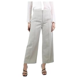 Isabel Marant-Grey wide-leg linen-blend trousers - size UK 10-Grey