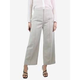 Isabel Marant-Grey wide-leg linen-blend trousers - size UK 10-Grey
