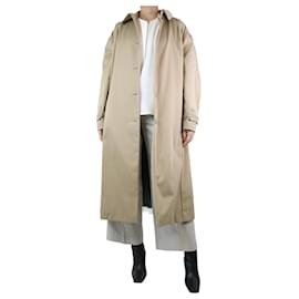 Autre Marque-Neutral pleated cotton trench coat - size S-Other