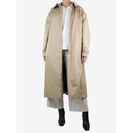Autre Marque-Neutral pleated cotton trench coat - size S-Other
