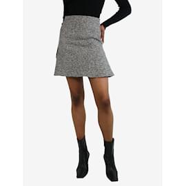 Red Valentino-Black wool ruffle mini skirt - size UK 8-Black