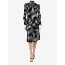 Balenciaga-Black high-neck polka dot top and skirt set - size S-Black