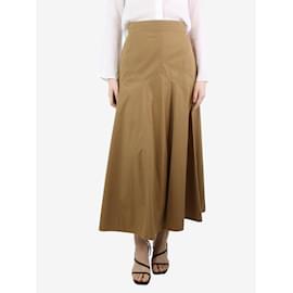 Autre Marque-Brown A-line maxi skirt - size UK 10-Brown
