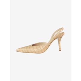 Autre Marque-Neutral Octavie croc slingback pumps - size EU 38-Other