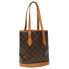 Louis Vuitton-LOUIS VUITTON Monogram Bucket PM Shoulder Bag M42238 LV Auth ar11341-Monogram
