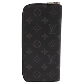 Louis Vuitton-LOUIS VUITTON Portafoglio con zip monogramma Eclipse Portafoglio verticale M62295 auth 65226S-Altro