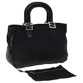 Fendi-FENDI Hand Bag Nylon Black Auth yk10512-Black