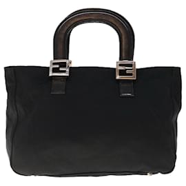 Fendi-FENDI Hand Bag Nylon Black Auth yk10512-Black
