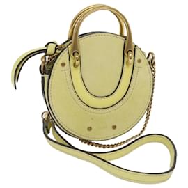 Chloé-Chloe Pixy Bolsa de mão camurça couro 2maneira Autenticação Amarela 65664-Amarelo