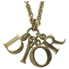 Christian Dior-Christian Dior Collar metal Oro Autenticación5727-Dorado