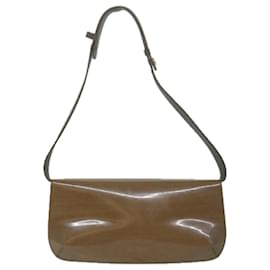 Salvatore Ferragamo-Salvatore Ferragamo Shoulder Bag Patent leather Brown Auth 65739-Brown