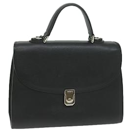 Autre Marque-Burberrys Hand Bag Leather Black Auth am5643-Black