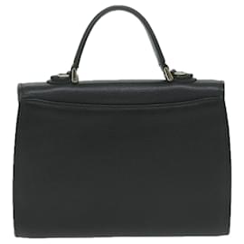 Autre Marque-Burberrys Hand Bag Leather Black Auth am5643-Black
