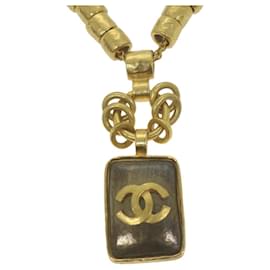 Chanel-CHANEL Necklace Gold Tone CC Auth 65253A-Other