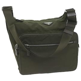 Prada-PRADA Shoulder Bag Nylon Khaki Auth 65932-Khaki