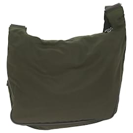 Prada-PRADA Shoulder Bag Nylon Khaki Auth 65932-Khaki