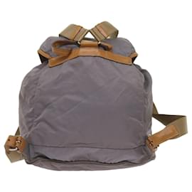 Prada-PRADA Backpack Nylon Gray Beige Auth ac2741-Beige,Grey