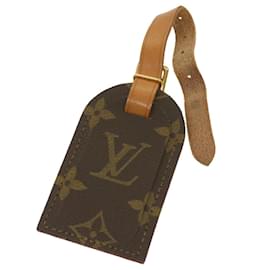 Louis Vuitton-LOUIS VUITTON Monogramma Porto Indirizzo Nome Etichetta LV Aut. am5725-Monogramma