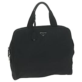 Prada-PRADA Hand Bag Nylon Black Auth 65890-Black