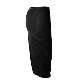 Rick Owens-Rick Owens, leather pencil skirt in black-Black
