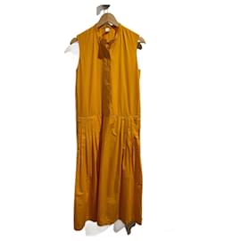Hermès-HERMES  Dresses T.International M Cotton-Yellow