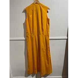 Hermès-HERMES  Dresses T.International M Cotton-Yellow