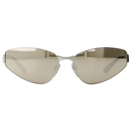 Balenciaga-BB0335s Sunglasses - Balenciaga - Metal - Silver-Silvery,Metallic