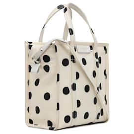 Balenciaga-Balenciaga Petit sac à main Bazar Shopper en toile blanche-Blanc