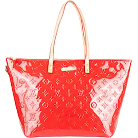 Louis Vuitton-Louis Vuitton Red Vernis Monogram Bellevue GM Shopper Bag-Red
