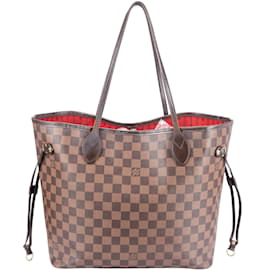 Louis Vuitton-Louis Vuitton Damier Ebene Neverfull MM Shopper Sac-Marron