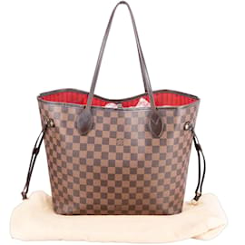 Louis Vuitton-Louis Vuitton Damier Ebene Neverfull MM Shopper Sac-Marron