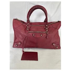 Balenciaga-Handbags-Dark red