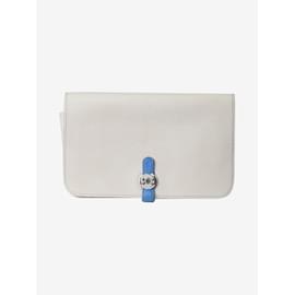 Hermès-GREY 2011 flap leather wallet-Grey