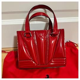Autre Marque-Ferrari leather hand bag-Red
