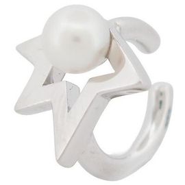 NUEVA JOYERÍA PARA OREJAS TASAKI 1 EAR CUFF COMET PLUS PLATA DE LEY CON PERLAS Plata