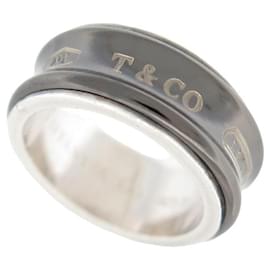 Tiffany & Co-Tiffany & Co ring 1837 MIDNIGHT BAND T 53 Solid silver 925 SILVER RING-Silvery